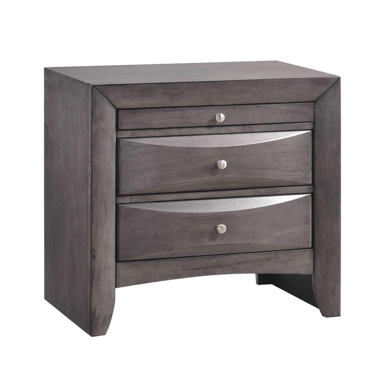 Elements International Emily 2-Drawer Nightstand EG100NS