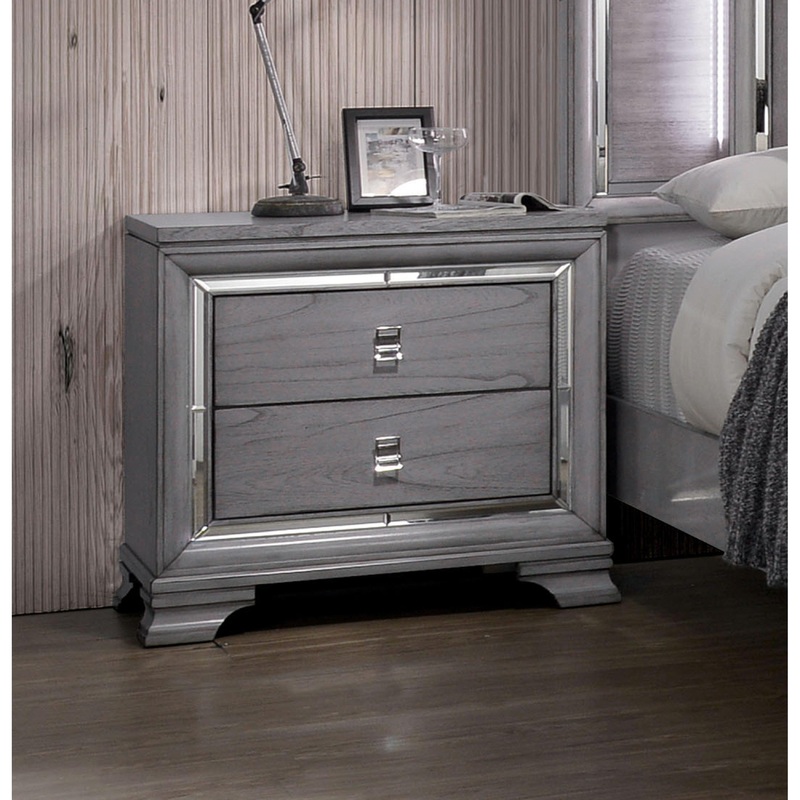Furniture of America Alanis 2-Drawer Nightstand CM7579N