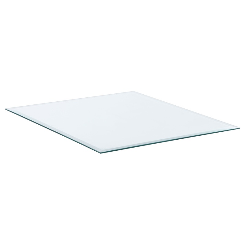 24×24-inch 6mm Rectangular Clear Tempered Glass Top