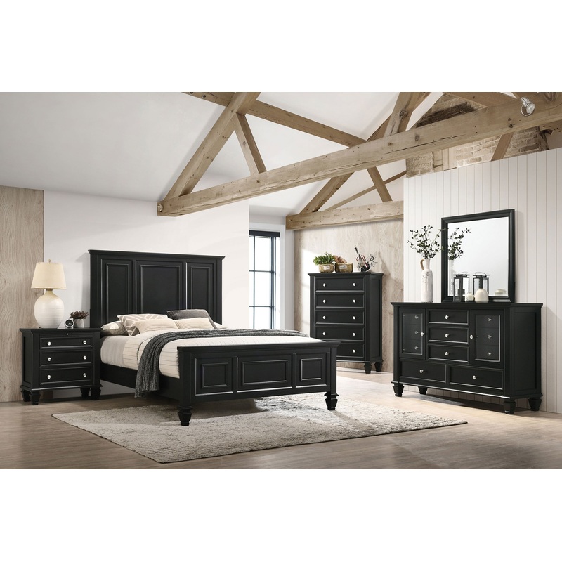 Sandy Beach 5-piece Queen Bedroom Set Black