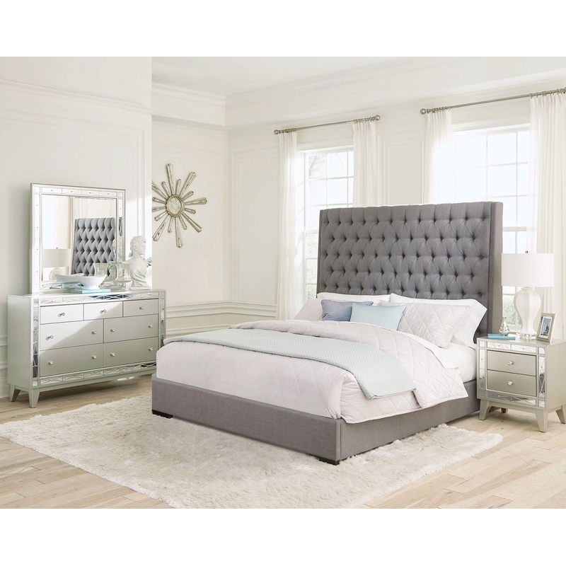 Camille 4-piece Queen Bedroom Set Metallic Mercury