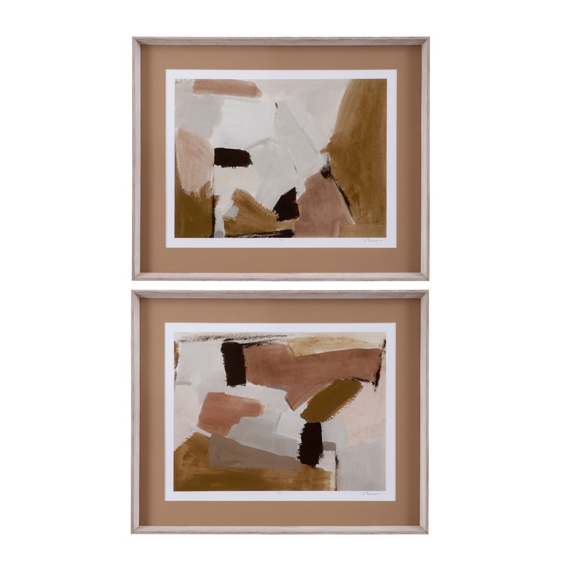 Almondine Framed Print (Set of 2) – White
