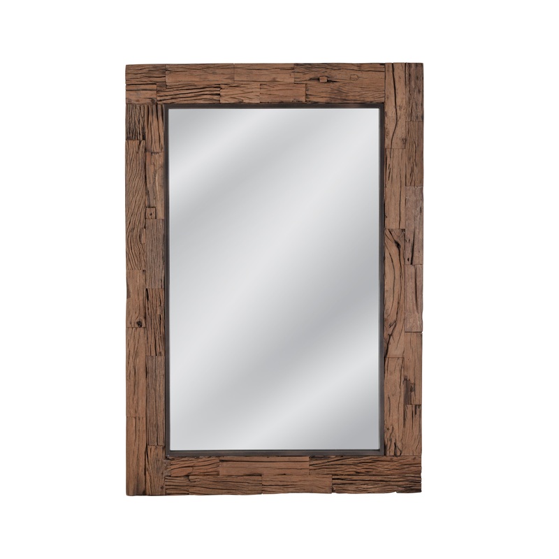 Rustic Floor MIrror – Dark Brown