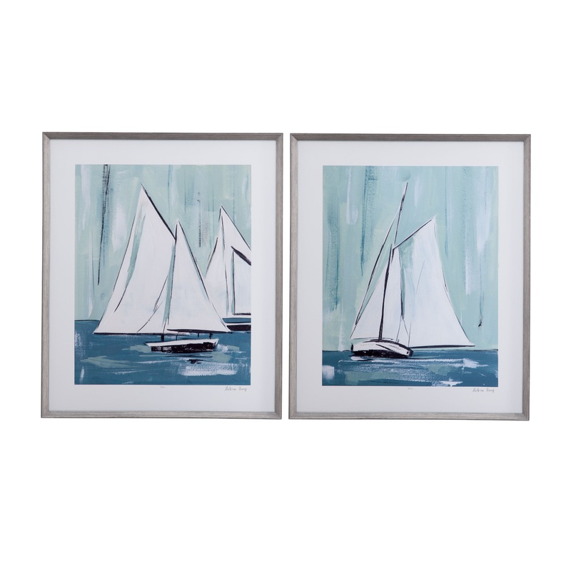 Sailing Winds Wall Decor (Set of 2) – Light Blue