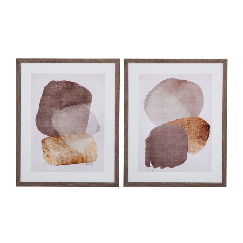 Side Step Wall Decor (Set of 2) – Dark Brown