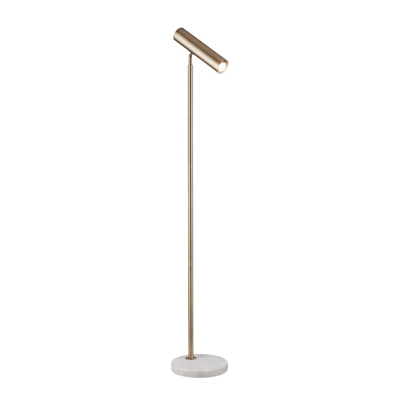 Thames – Floor Lamp – Brass / White
