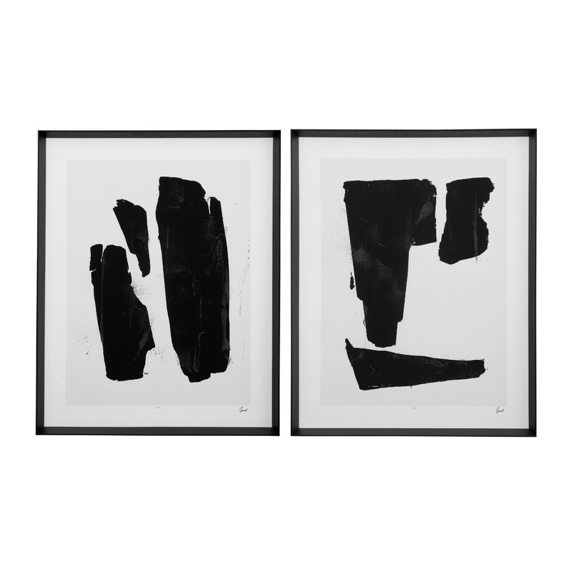 Triple Block Framed Print (Set of 2) – Black