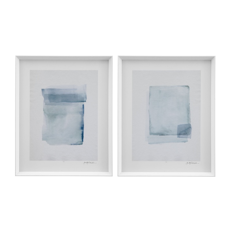 Water Color Lens Framed Print (Set of 2) – White