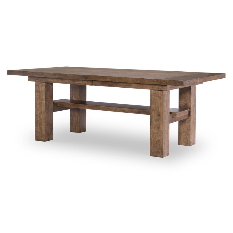 Artisan’s Place – Complete Trestle Dining Table – Vintage Pine Ironwood