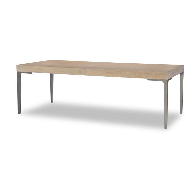 Biscayne – Complete Leg Table With One Leaf – Malabar With Alabaster Fronts