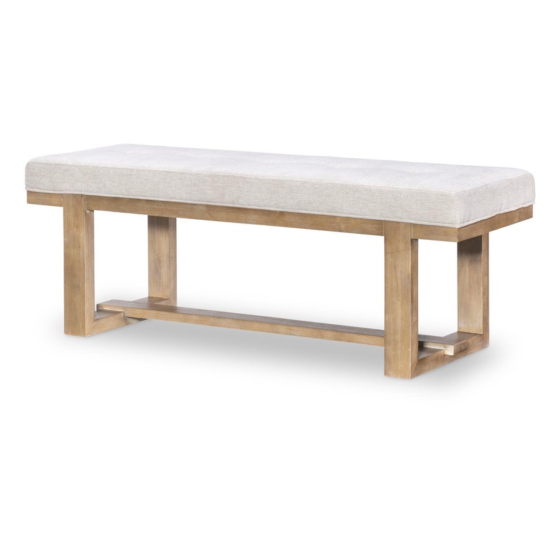 Torrance – Upholstered Bed Bench – Aged Driftwood