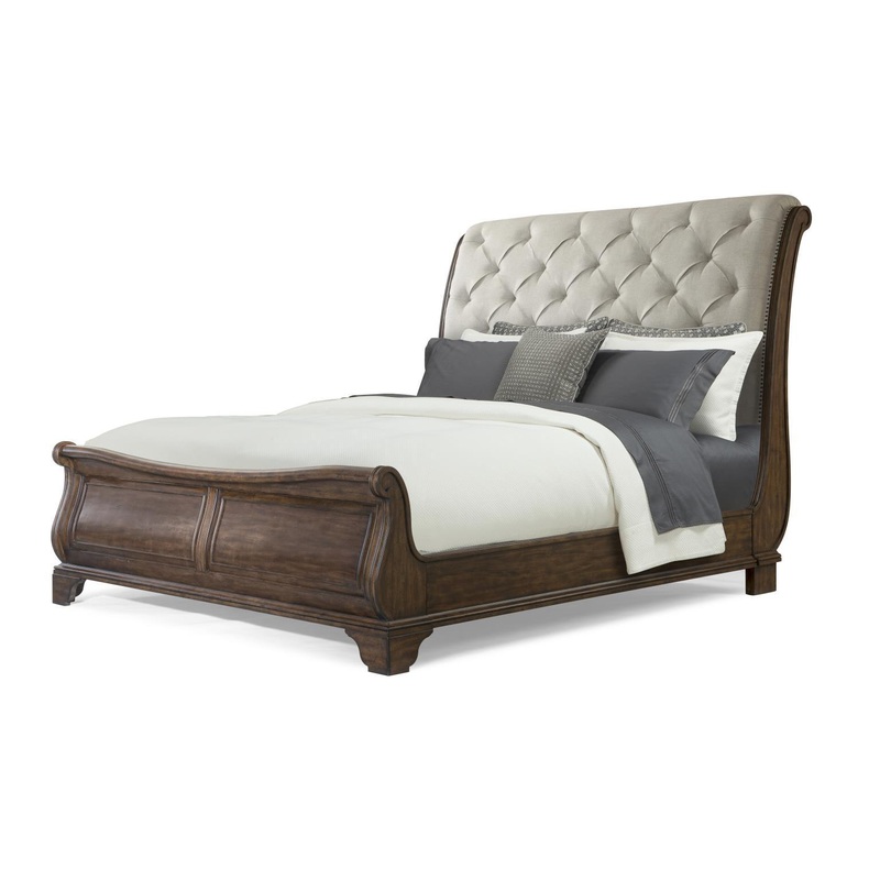 Trisha Yearwood Home – Complete Dottie Upholstered Headboard Sleigh Bed