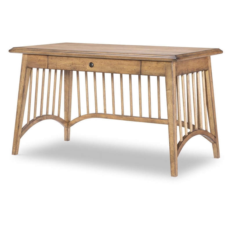 Vintage Market – Spindle Base Writing Desk – Barnwood Oak