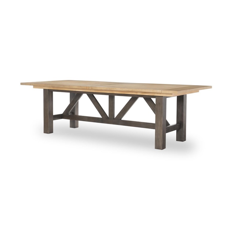 XXX’s And OOO’s – Trestle Dining Table – Amber And Cocoa