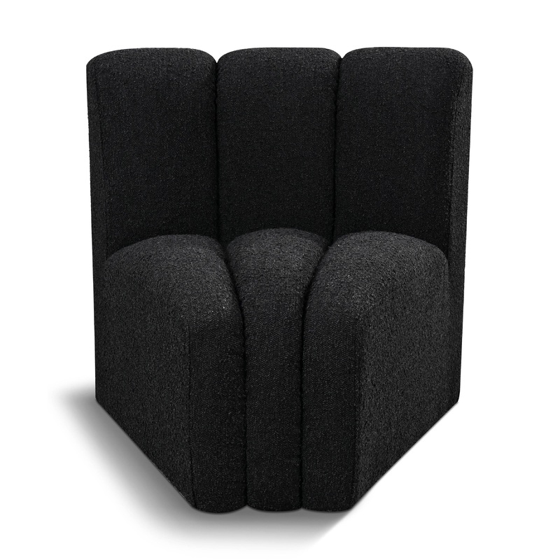 Arc – Boucle Fabric Curved Corner Chair