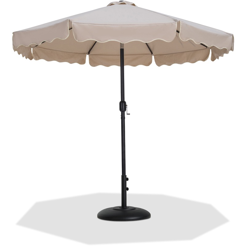 Amalfi – Patio Umbrella – Black Base / Black Pole
