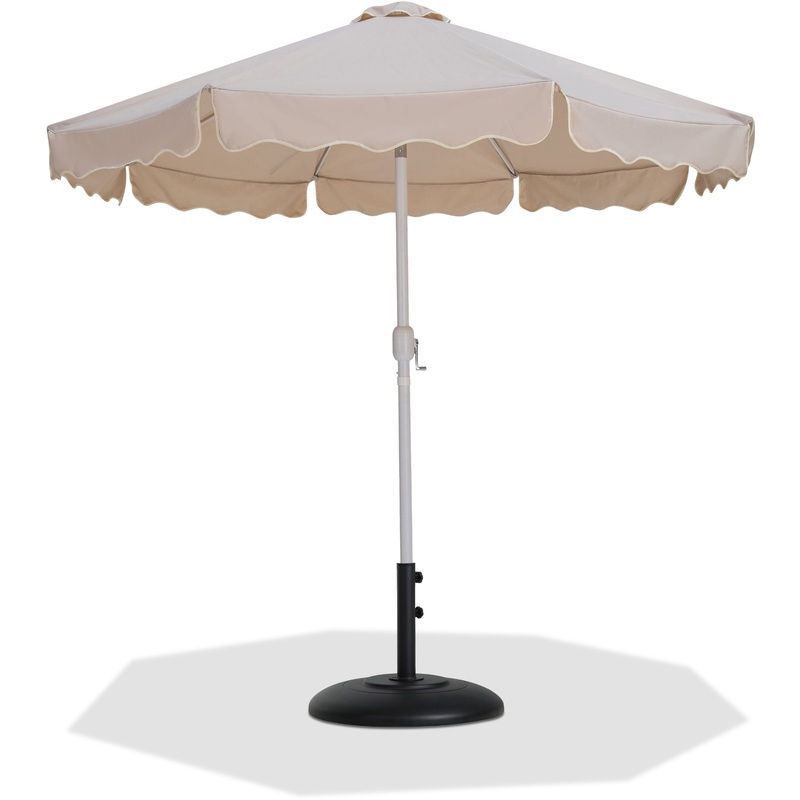 Amalfi – Patio Umbrella – Black Base / White Pole