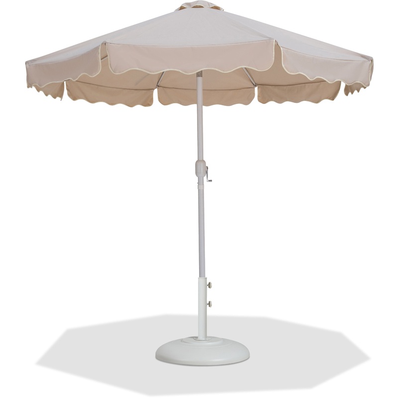 Amalfi – Patio Umbrella – White Base / White Pole
