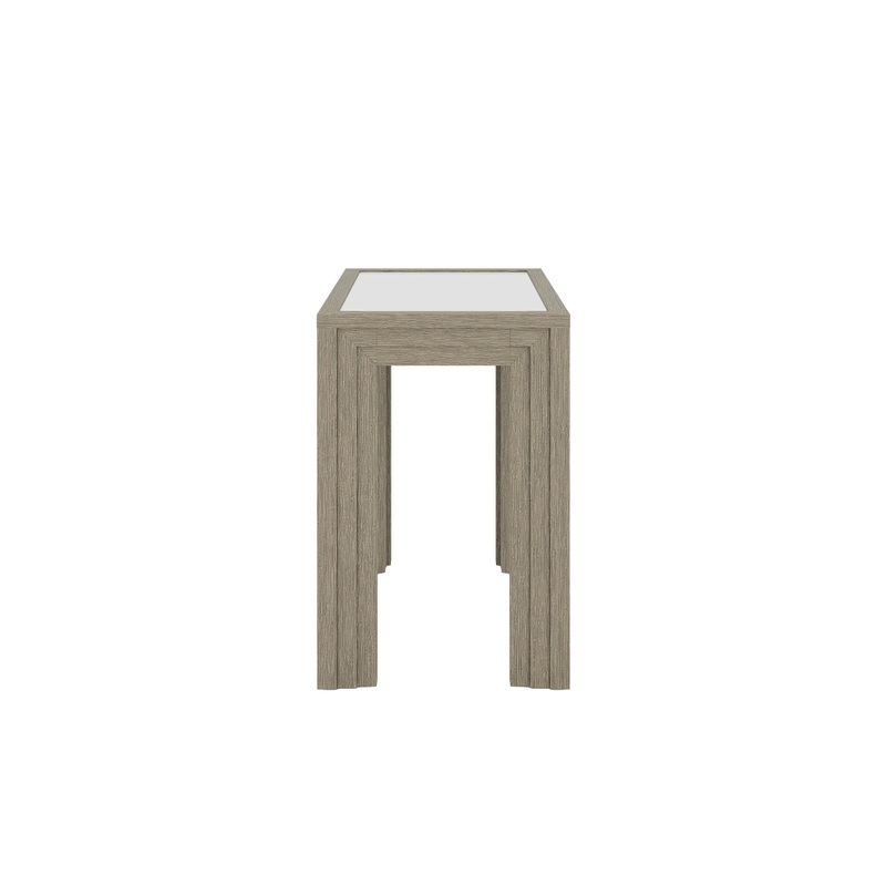 Wilde – Glass Top Chairside Table – Light Brown
