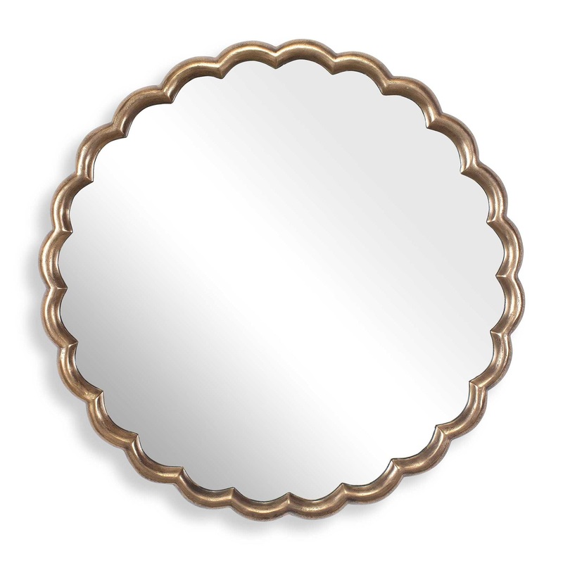 Cerrito – Round Mirror – Antique Brass