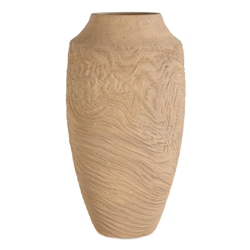 Sandstone Flow – Large Terracotta Vase – Light Brown