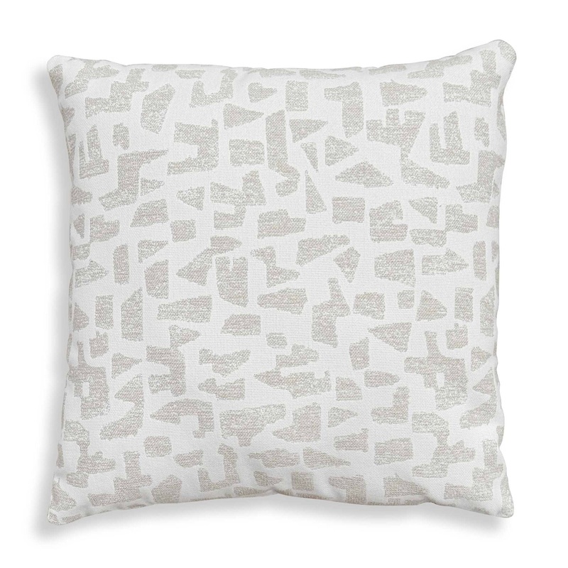 Scatter – Abstract Outdoor Pillow – Gray / White
