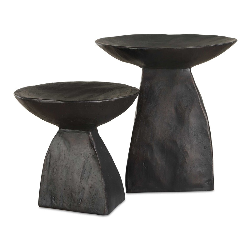 Shadow – Pedestal Bowls (Set of 2) – Black