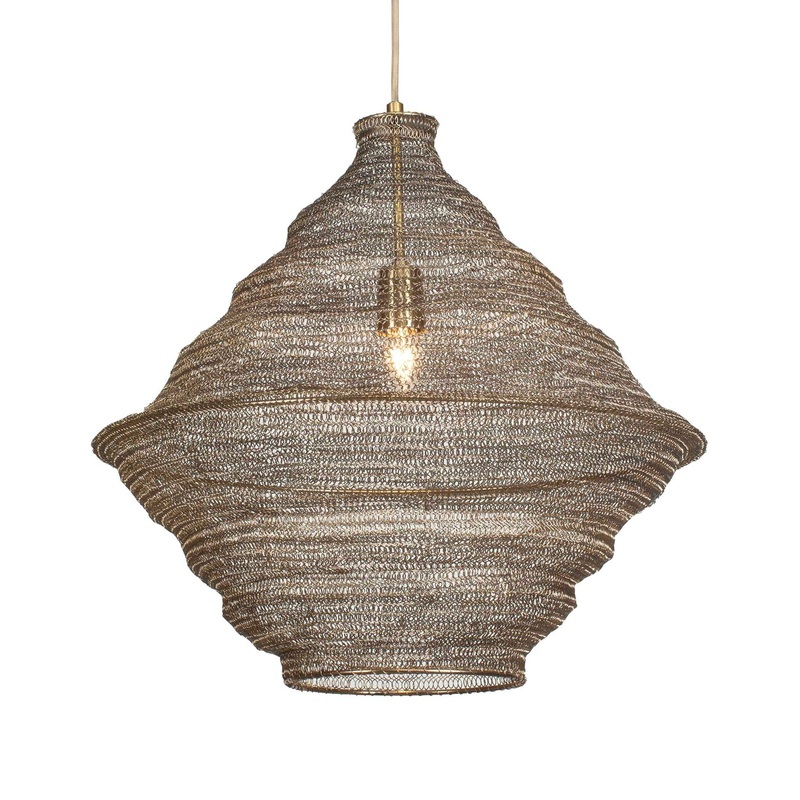 Sigh – Woven Brass 1 Light Pendant – Brass