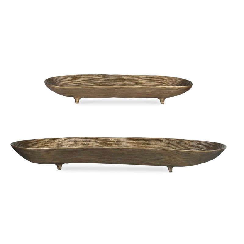 Stratum – Oval Bowls (Set of 2) – Brass