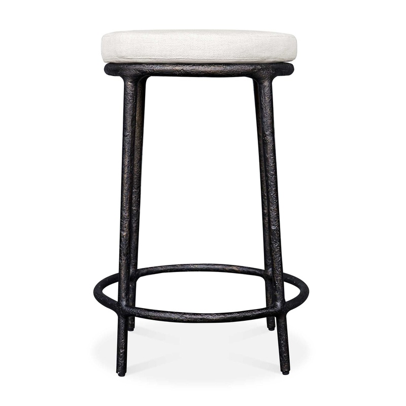 Thayer – Outdoor Counter Stool – Black / White