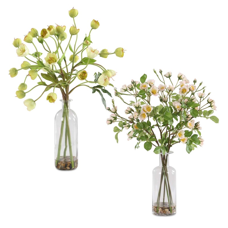 Tranquility Lenten – Rose Bouquets (Set of 2) – Green / Pink / Yellow