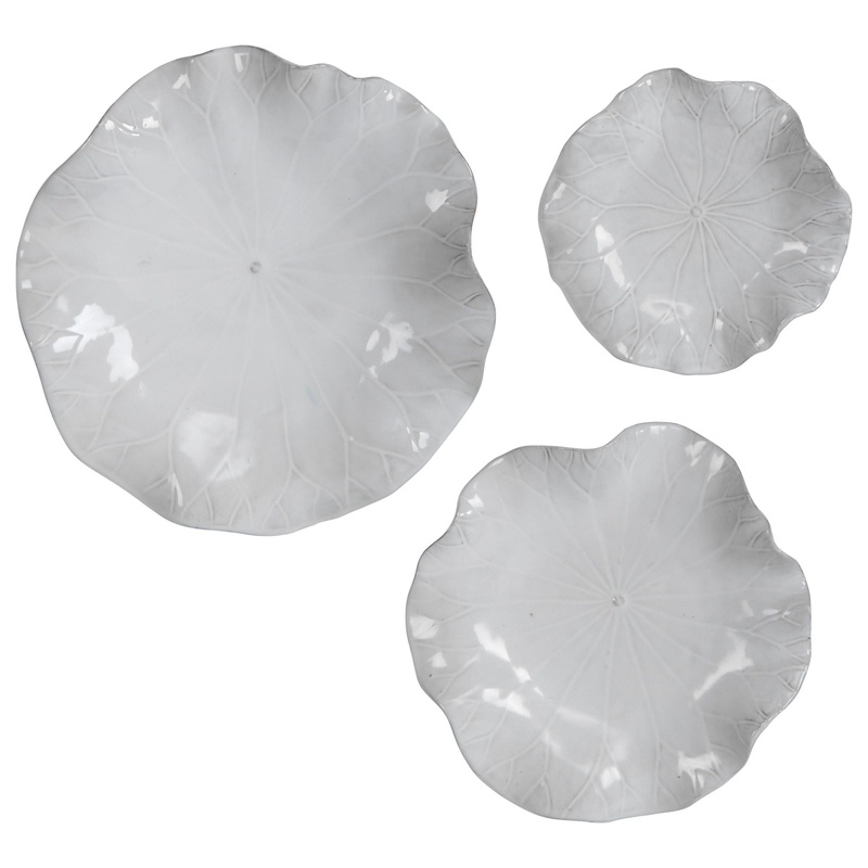 Abella – Ceramic Wall Decor (Set of 3) – White