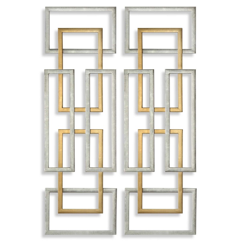 Aerin – Geometric Wall Art (Set of 2) – Gold