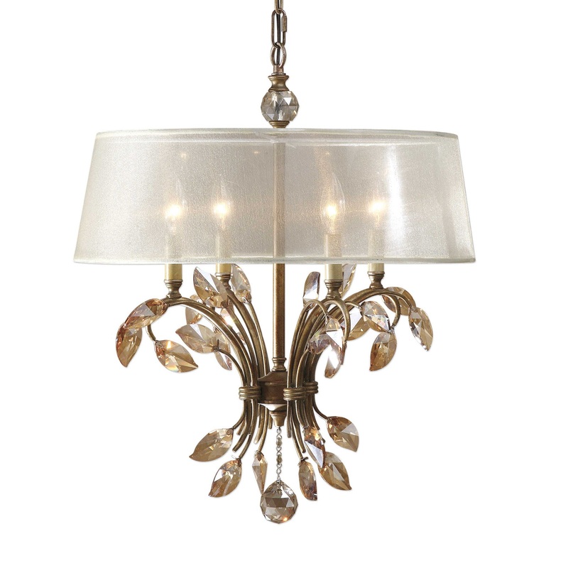 Alenya – 4 Light Metal Chandelier – Gold