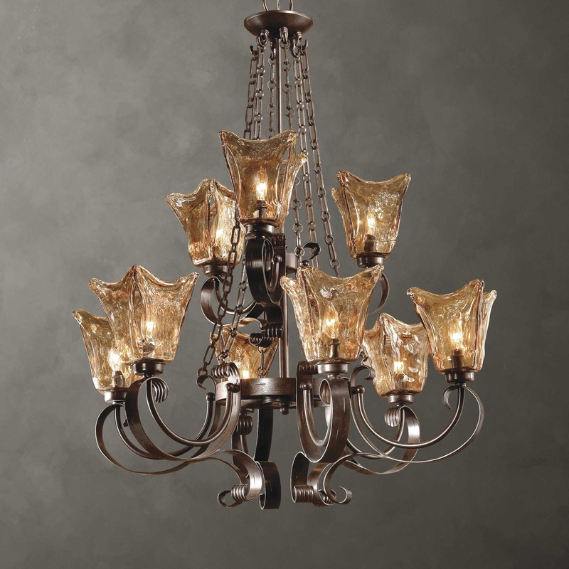Vetraio – 9 Light Chandelier – Oil Rubbed Bronze