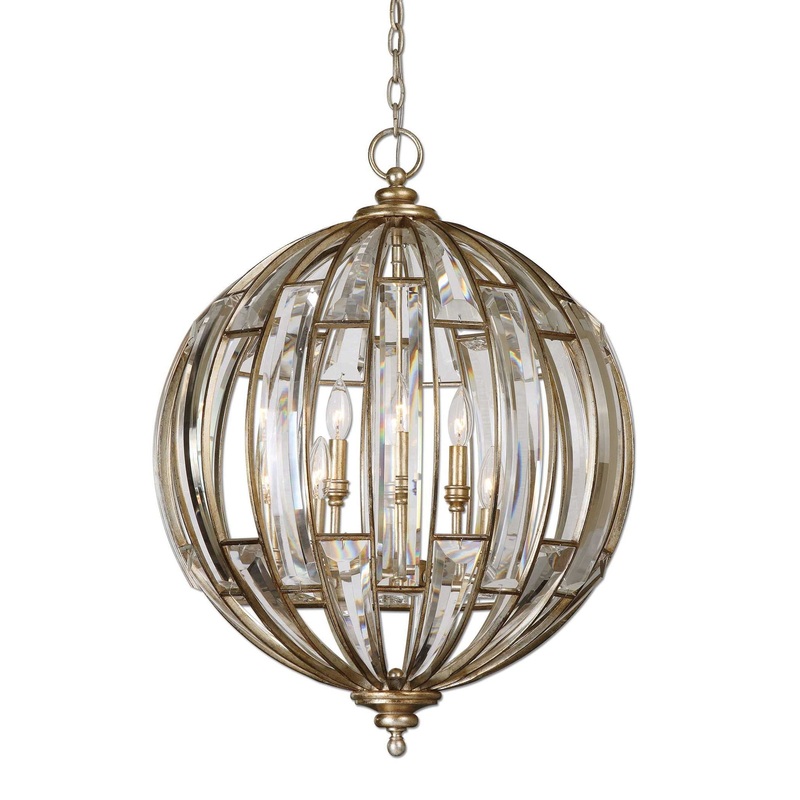 Vicentina – 6 Light Sphere Pendant – Gold