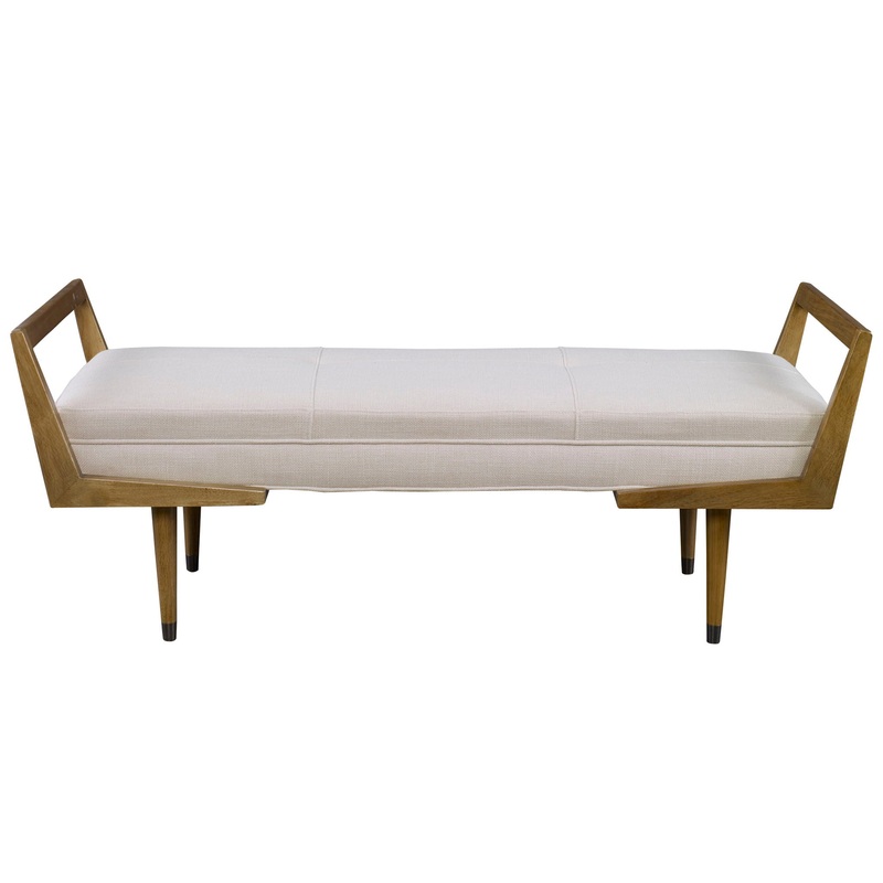 Waylon – Modern Bench – Ivory