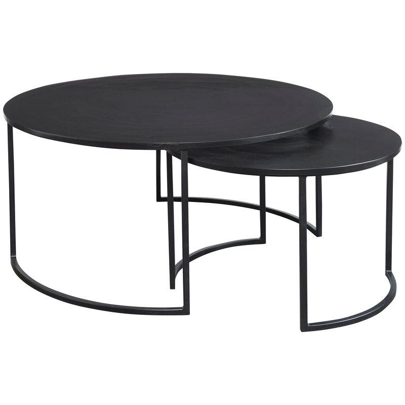 Barnette – Modern Nesting Coffee Tables (Set of 2) – Black