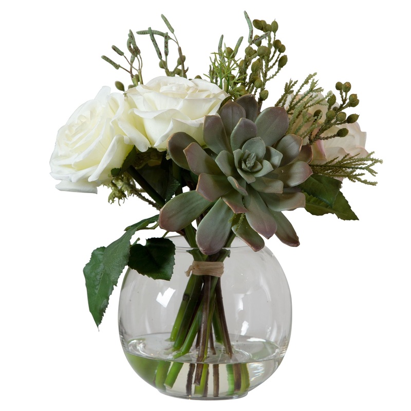 Belmonte – Floral Bouquet & Vase – Green
