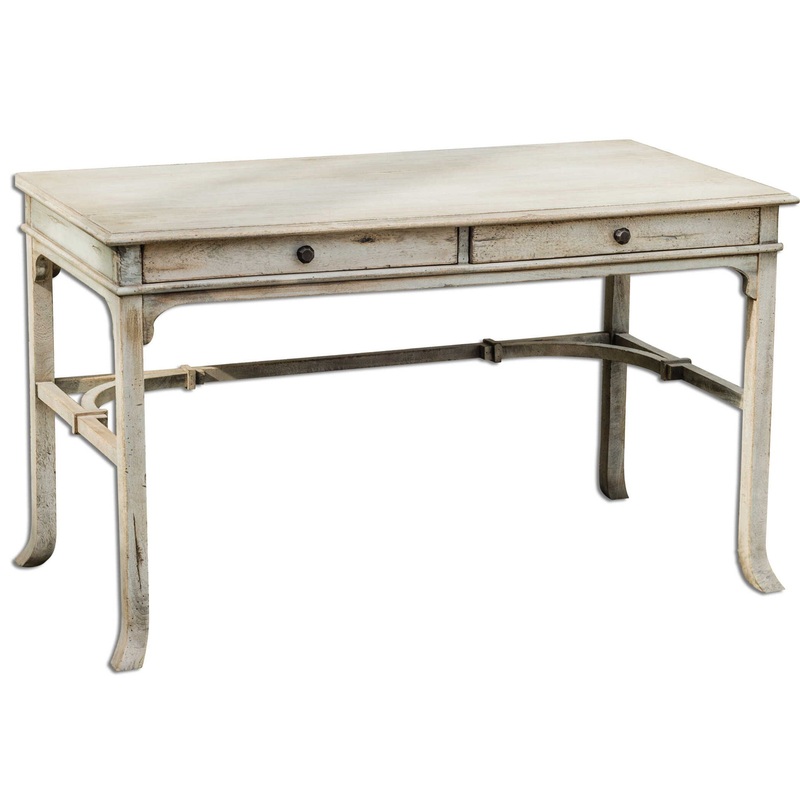 Bridgely – Aged Writing Desk – Beige