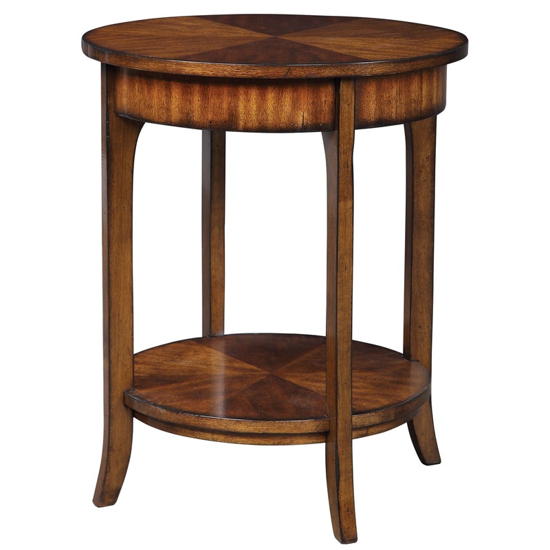 Carmel – Round Lamp Table – Dark Brown