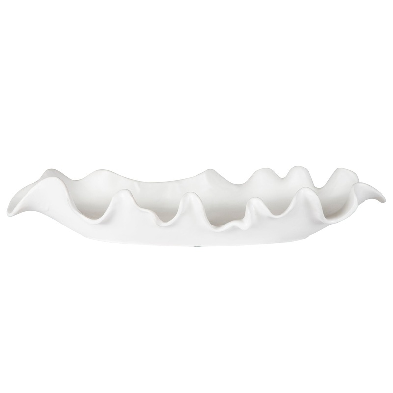 Ruffled Feathers – Modern Bowl – White