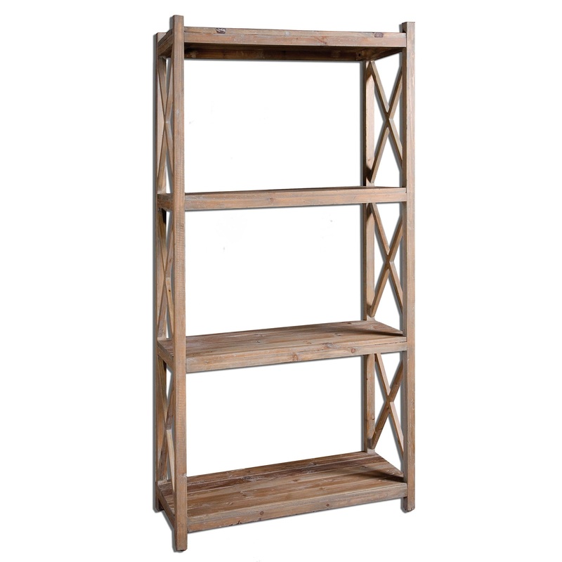 Stratford – Reclaimed Wood Etagere – Light Brown