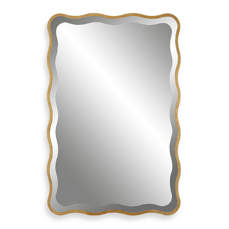 Aneta – Scalloped Mirror – Gold