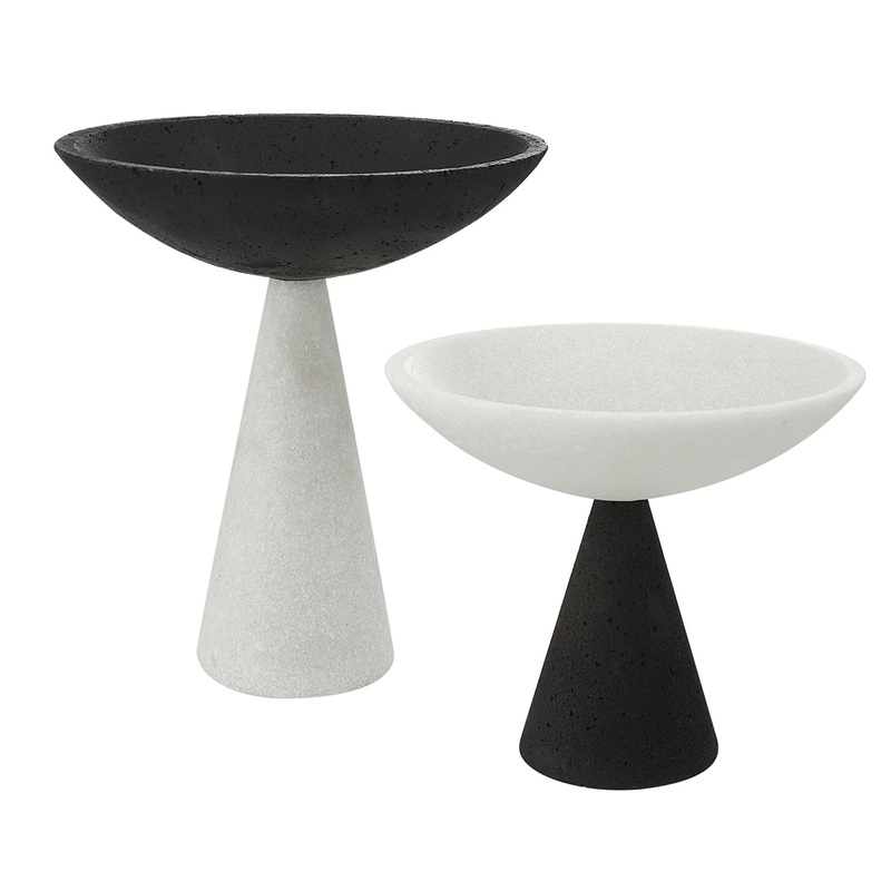 Antithesis – Marble Bowls (Set of 2) – Black & White