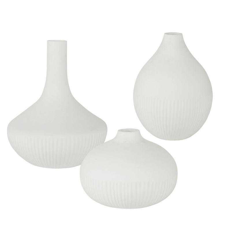 Apothecary – Satin White Vases (Set of 3)