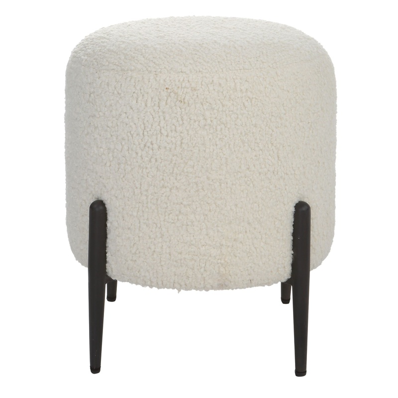Arles – Shearling Ottoman – White