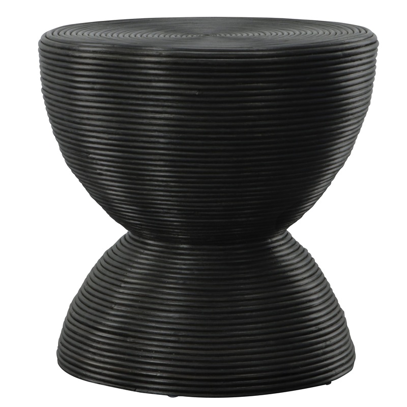 Bongo – Black Rattan Side Table