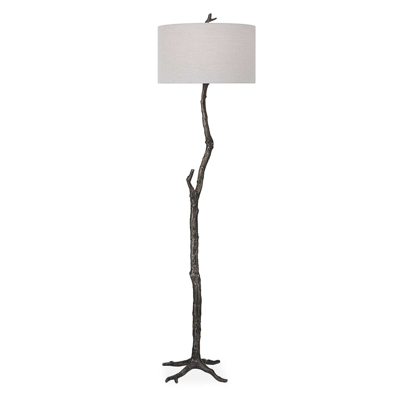 Spruce – Rustic Floor Lamp – Black
