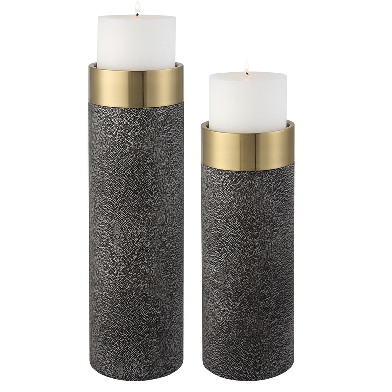 Wessex – Gray Candleholders (Set of 2)